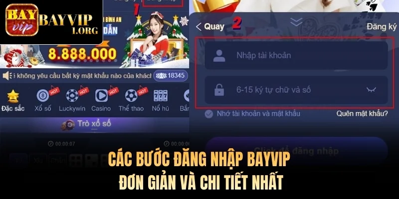 Các bước đăng nhập Bayvip đơn giản và chi tiết nhất